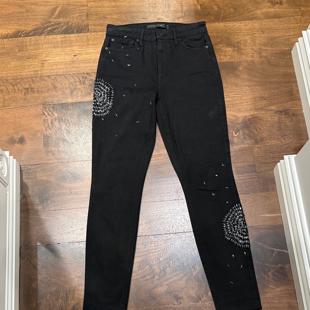 Joe's Jeans Black Skinny Jeans with Embellishments